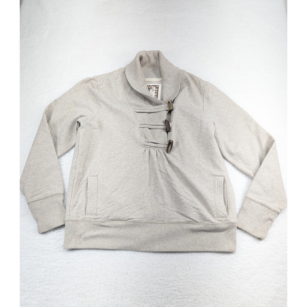 Old Navy Long Sleeve Asymmetrical Button Up Sweater Women's Beige XL‎